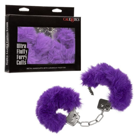 Металлические наручники с фиолетовым мехом Ultra Fluffy Furry Cuffs 