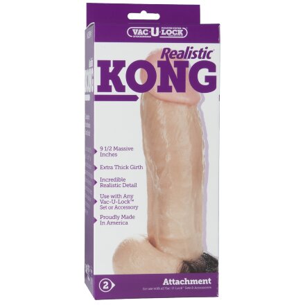 Крупная насадка Vac-U-Lock Realistic Kong - 23 см. 