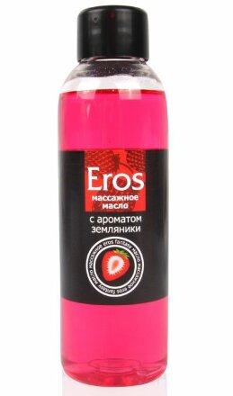 Массажное масло Eros fantasy с ароматом земляники - 75 мл. 