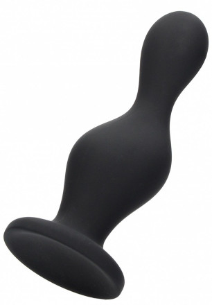 Черная анальная пробка Wave Butt Plug - 11,3 см. 