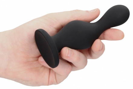 Черная анальная пробка Wave Butt Plug - 11,3 см. 