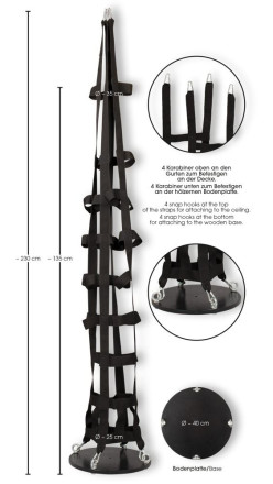 Подвесная клетка из ремешков Hanging strap cage 
