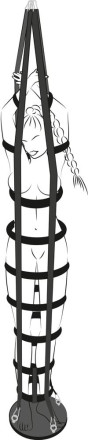 Подвесная клетка из ремешков Hanging strap cage 