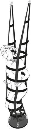 Подвесная клетка из ремешков Hanging strap cage 