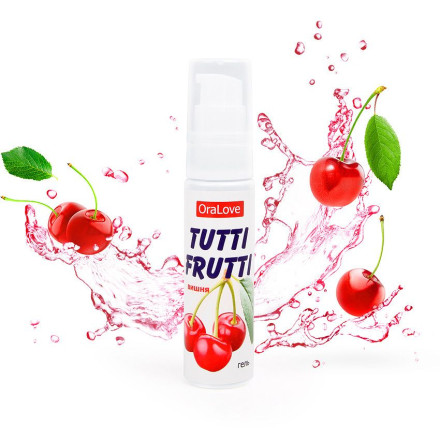 Гель-смазка Tutti-frutti с вишнёвым вкусом - 30 гр. 