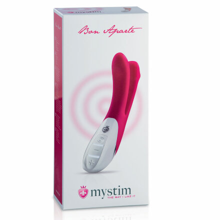 Ярко-розовый вибратор Mystim Bon Aparte - 25 см. 