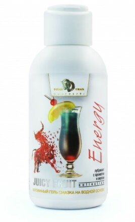 Интимный гель-смазка JUICY FRUIT с ароматом энергетика - 100 мл. 