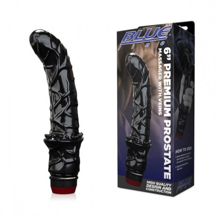 Черный вибромассажер простаты 6&quot; Premium Prostate Massager 