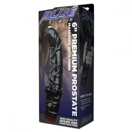 Черный вибромассажер простаты 6&quot; Premium Prostate Massager 