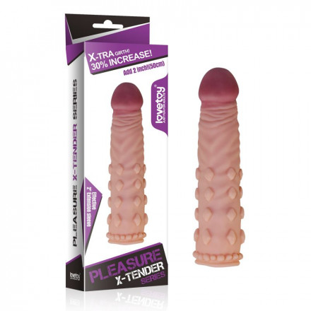 Телесная насадка-фаллос Super-Realistic Penis - 18 см. 