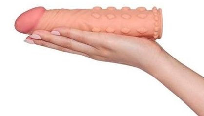 Телесная насадка-фаллос Super-Realistic Penis - 18 см. 