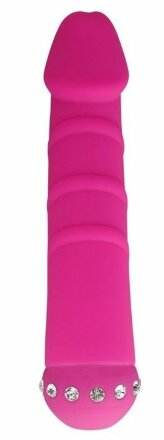 Розовый вибратор SPARKLE SUCCUBI VIBRATING DONG - 14,5 см. 
