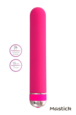Розовый нереалистичный вибратор Mastick - 18 см. 