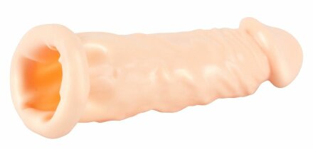 Телесная насадка-удлинитель Silicone Extension - 19 см. 