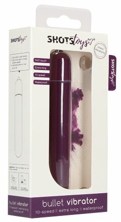 Фиолетовая вибропуля Bullet Vibrator Extra Long - 10,5 см. 