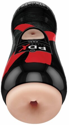 Телесный вибромастурбатор-анус в тубе Vibrating Anal Stroker 
