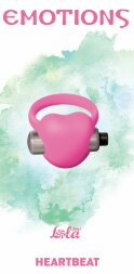 Розовое эрекционное виброкольцо Emotions Heartbeat Light pink 