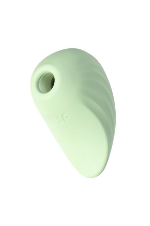Салатовый вакуум-волновой стимулятор клитора Satisfyer Pearl Diver 