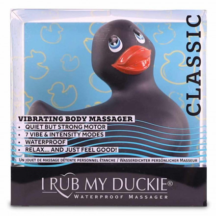 Черный вибратор-уточка I Rub My Duckie 2.0 