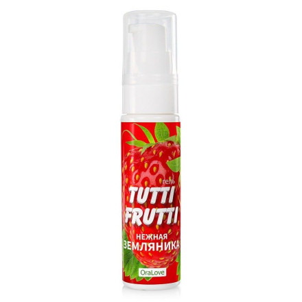 Гель-смазка Tutti-frutti с земляничным вкусом - 30 гр. 