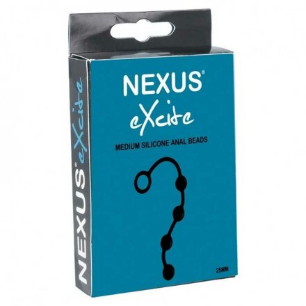 Черная анальная цепочка NEXUS Excite М - 28 см. 