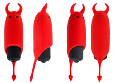 Красный вибростимулятор Devol Mini Vibrator - 8,5 см. 