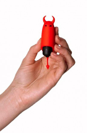 Красный вибростимулятор Devol Mini Vibrator - 8,5 см. 