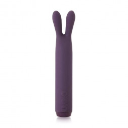 Фиолетовый вибратор с ушками Rabbit Bullet Vibrator - 8,9 см.