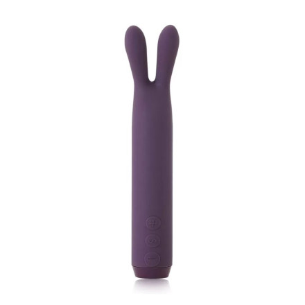 Фиолетовый вибратор с ушками Rabbit Bullet Vibrator - 8,9 см. 