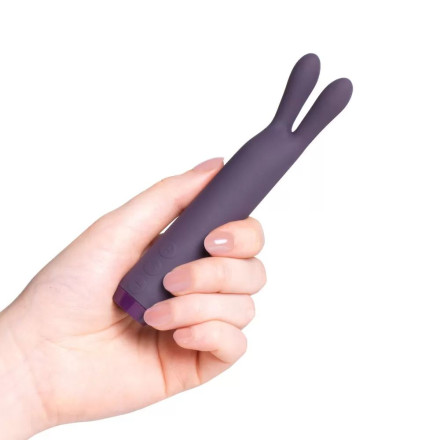 Фиолетовый вибратор с ушками Rabbit Bullet Vibrator - 8,9 см. 