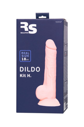 Телесный фаллоимитатор на присоске Kit H. - 18 см. 