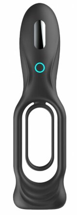 Черное двойное эрекционное виброкольцо N 88 Vibrating Rechargeable Cock Ring 