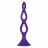 Фиолетовая анальная елочка Silicone Triple Probe - 14,5 см. 