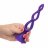 Фиолетовая анальная елочка Silicone Triple Probe - 14,5 см. 