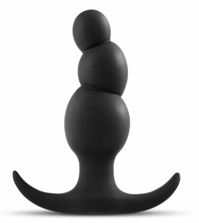 Чёрная фигурная анальная пробка Stacked Plug - 7,6 см. 