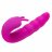 Розовый вибратор Ribbed Dual Stimulator - 17 см. 