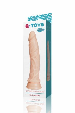 Реалистичный телесный фаллоимитатор A-toys с присоской - 19 см. 