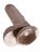 Коричневый фаллоимитатор с мошонкой 7&quot; Cock with Balls - 19,4 см. 