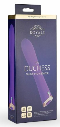 Фиолетовый вибратор The Duchess Thumping Vibrator - 20 см. 
