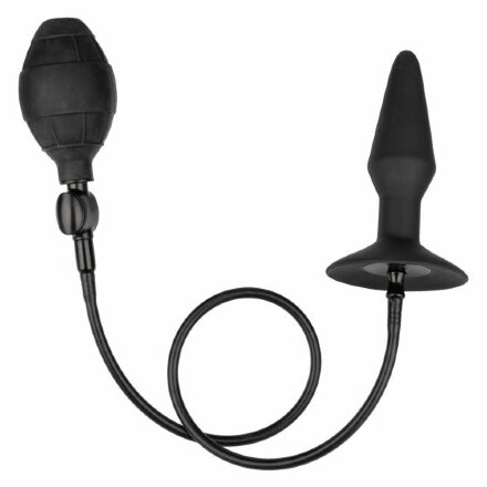 Расширяющаяся анальная пробка со съемным шлангом Medium Silicone Inflatable Plug - 10,75 см. 