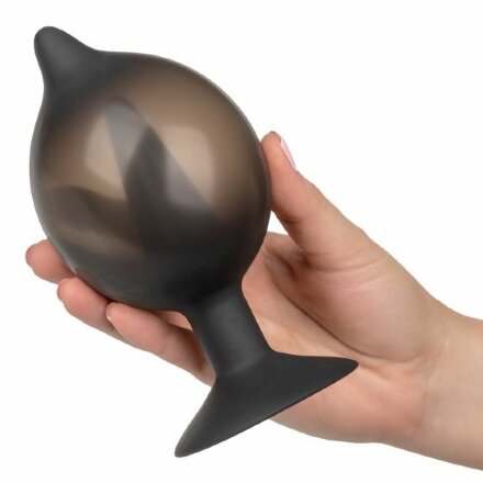 Расширяющаяся анальная пробка со съемным шлангом Medium Silicone Inflatable Plug - 10,75 см. 