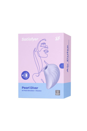 Сиреневый вакуум-волновой стимулятор клитора Satisfyer Pearl Diver 