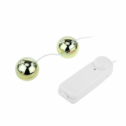 Золотистые шарики с вибрацией Goden Balls 