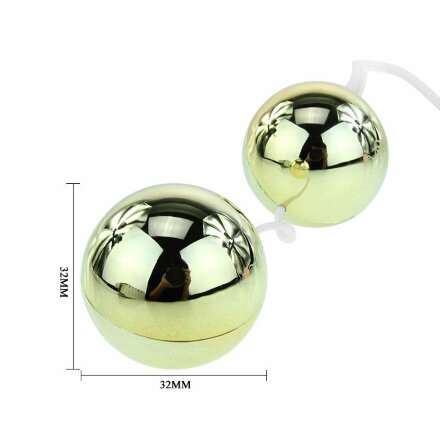 Золотистые шарики с вибрацией Goden Balls 