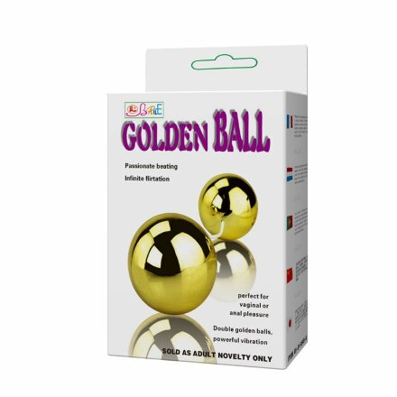 Золотистые шарики с вибрацией Goden Balls 