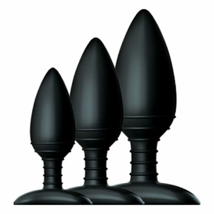Набор из 3 черных анальных втулок NEXUS BUTT PLUG TRIO SET 