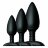 Набор из 3 черных анальных втулок NEXUS BUTT PLUG TRIO SET 