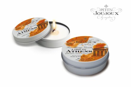 Массажная свеча Petits Joujoux Athens с ароматом муската и пачули - 33 гр. 
