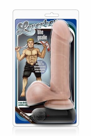 Телесный вибратор THE GOALIE 8INCH DILDO  - 20,3 см. 