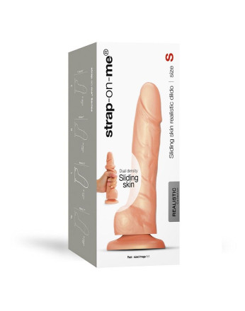Телесный фаллоимитатор Strap-On-Me Sliding Skin Realistic Dildo size S 